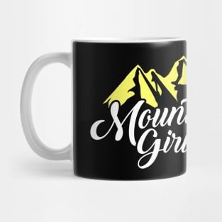 Cute Mountain Girl Hiking Hiker Adventure Nature Mug